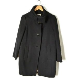 Black Kate Spade Peacoat with Bow Neck Closure